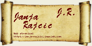 Janja Rajčić vizit kartica
